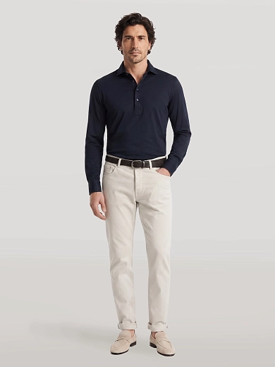 поло лонгслив Brunello Cucinelli MH8363914