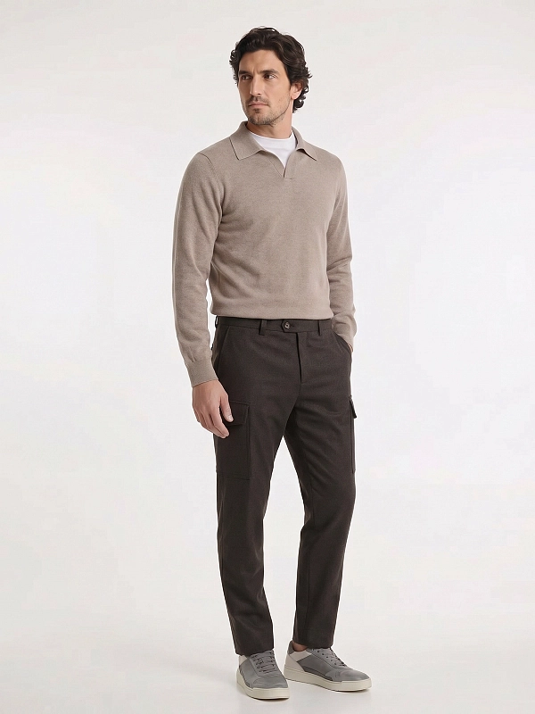 брюки карго Brunello Cucinelli M038PE1890 цвет коричневый