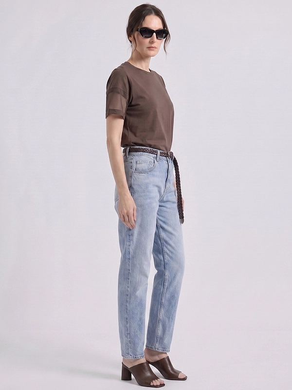 футболка Brunello Cucinelli M0T81BX800 цвет коричневый