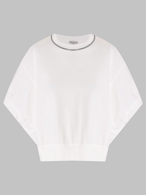 футболка Brunello Cucinelli M0T81BZ110 цвет белый