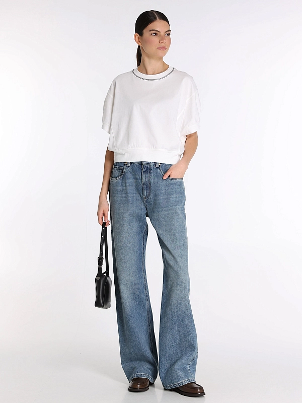 футболка Brunello Cucinelli M0T81BZ110 цвет белый