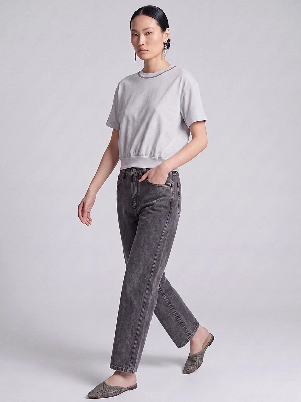 футболка Brunello Cucinelli M0T81BZ110 цвет жемчужный