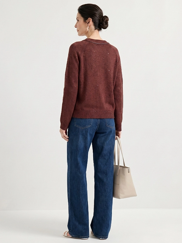 джемпер Brunello Cucinelli M10550220 цвет бордовый
