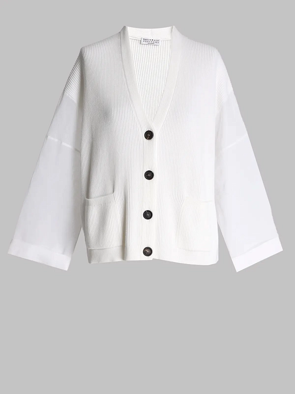 кардиган Brunello Cucinelli M19259516 цвет белый