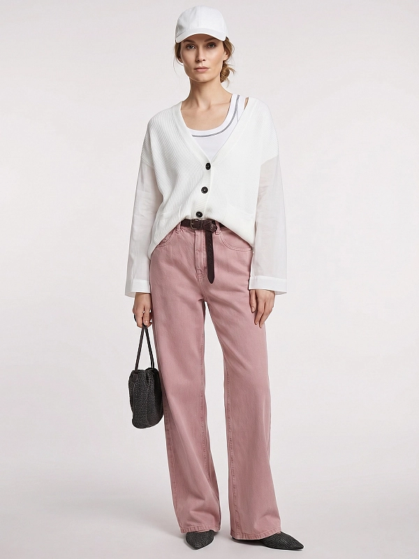 кардиган Brunello Cucinelli M19259516 цвет белый