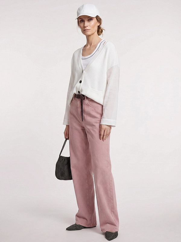 кардиган Brunello Cucinelli M19259516 цвет белый