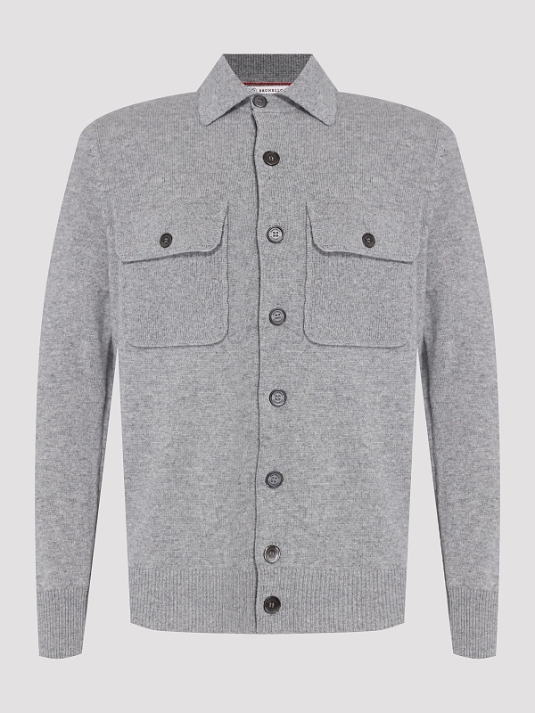 кардиган Brunello Cucinelli M22703806 цвет светло-серый