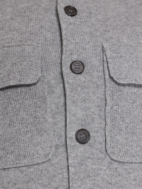 кардиган Brunello Cucinelli M22703806 цвет светло-серый