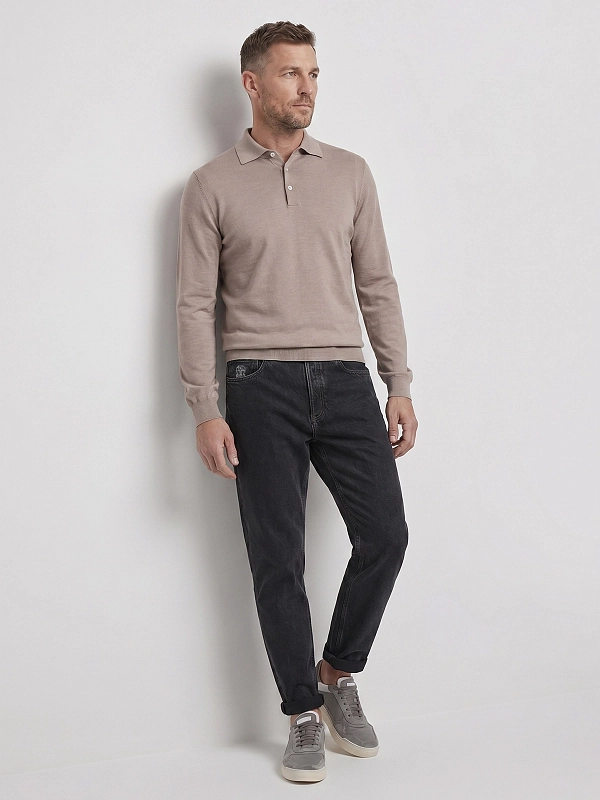 джемпер поло Brunello Cucinelli M2300295 цвет холодный бежевый