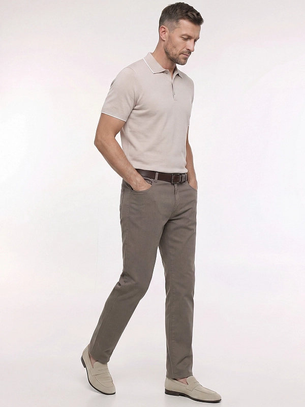 брюки Brunello Cucinelli M289LI1780 цвет коричневый
