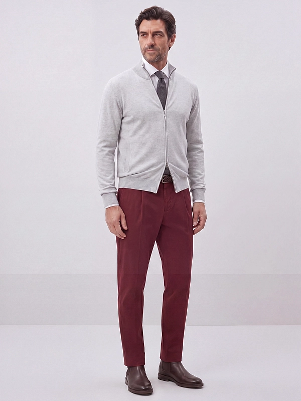 кардиган Brunello Cucinelli M2900106 цвет жемчужно-серый