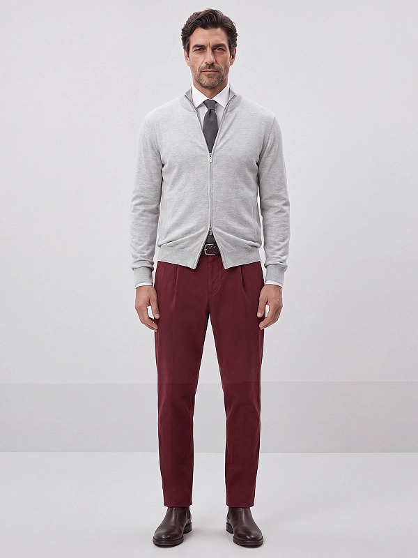 кардиган Brunello Cucinelli M2900106 цвет жемчужно-серый