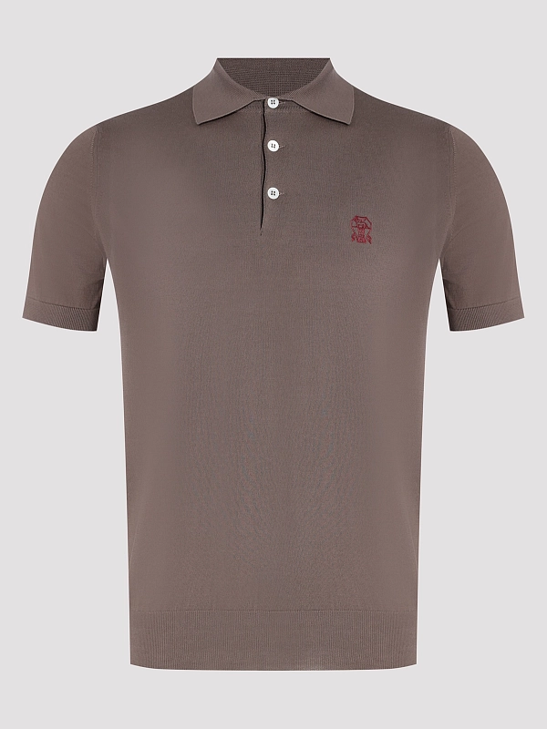 поло Brunello Cucinelli M29800195 цвет коричневый