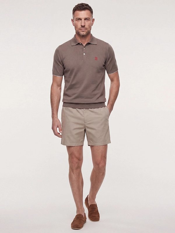 поло Brunello Cucinelli M29800195 цвет коричневый