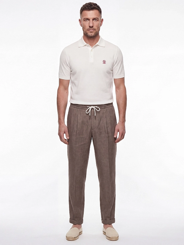 поло Brunello Cucinelli M29800195 цвет белый