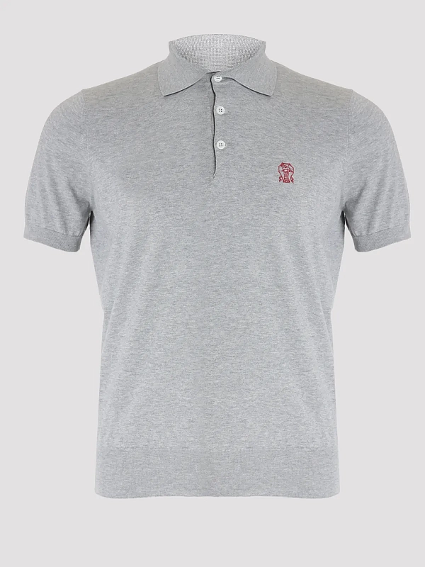 поло Brunello Cucinelli M29800195 цвет серый