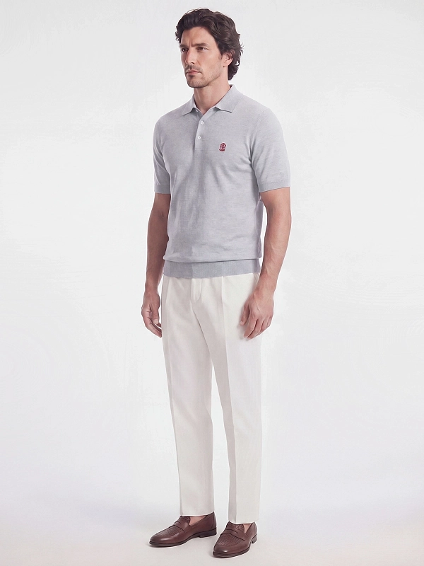 поло Brunello Cucinelli M29800195 цвет серый
