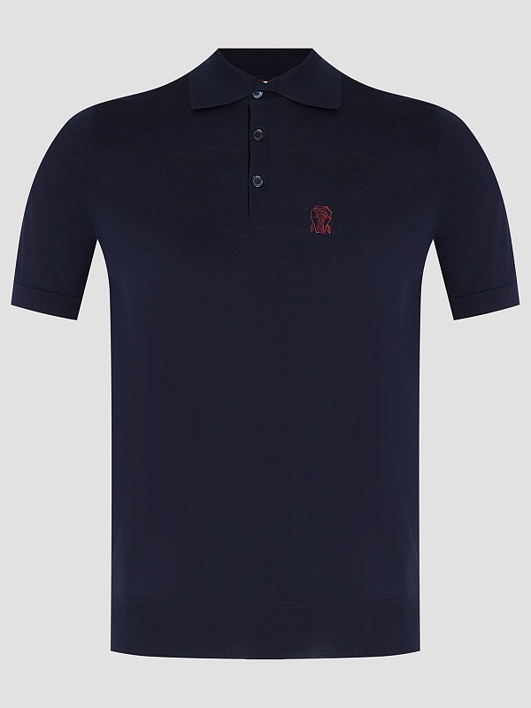 поло Brunello Cucinelli M29800195 цвет темно-синий