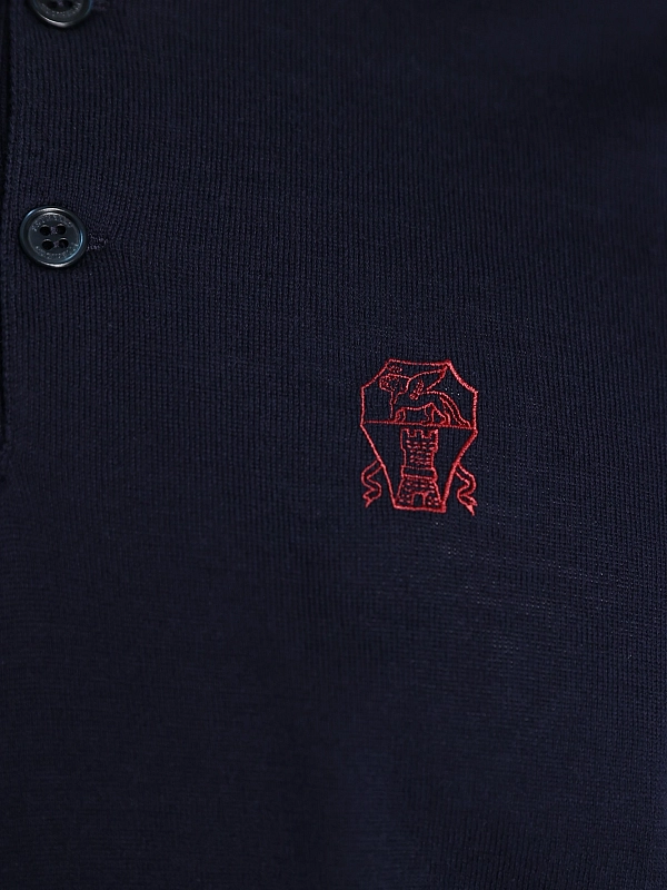 поло Brunello Cucinelli M29800195 цвет темно-синий