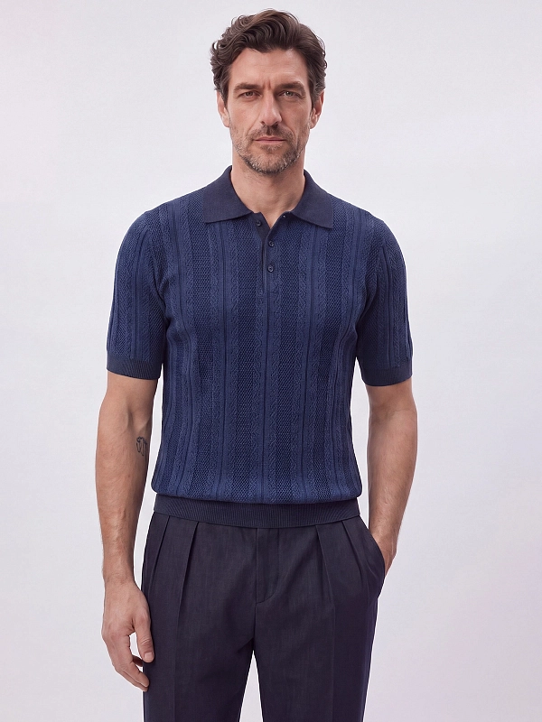 поло Brunello Cucinelli M29806305 цвет синий
