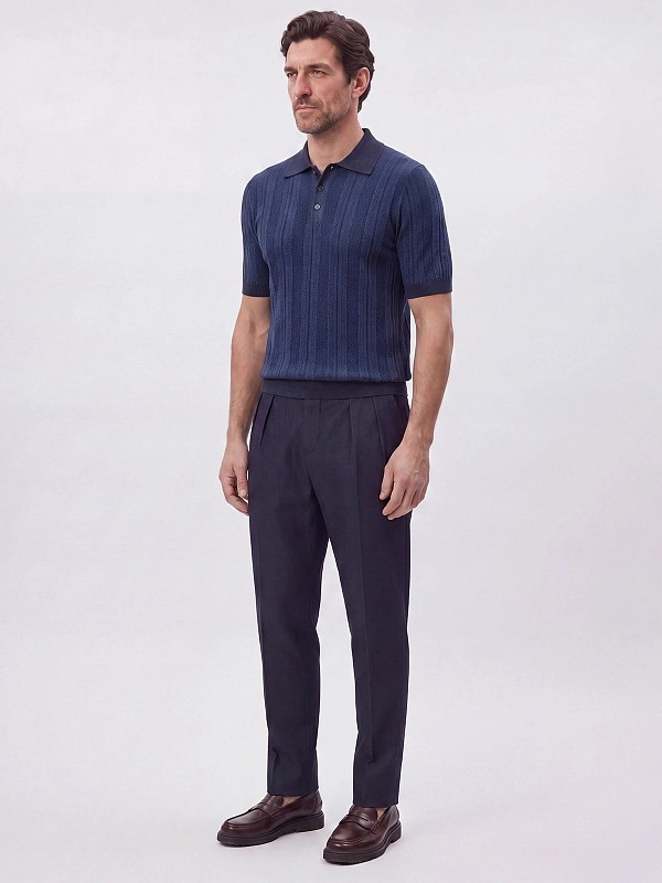 поло Brunello Cucinelli M29806305 цвет синий