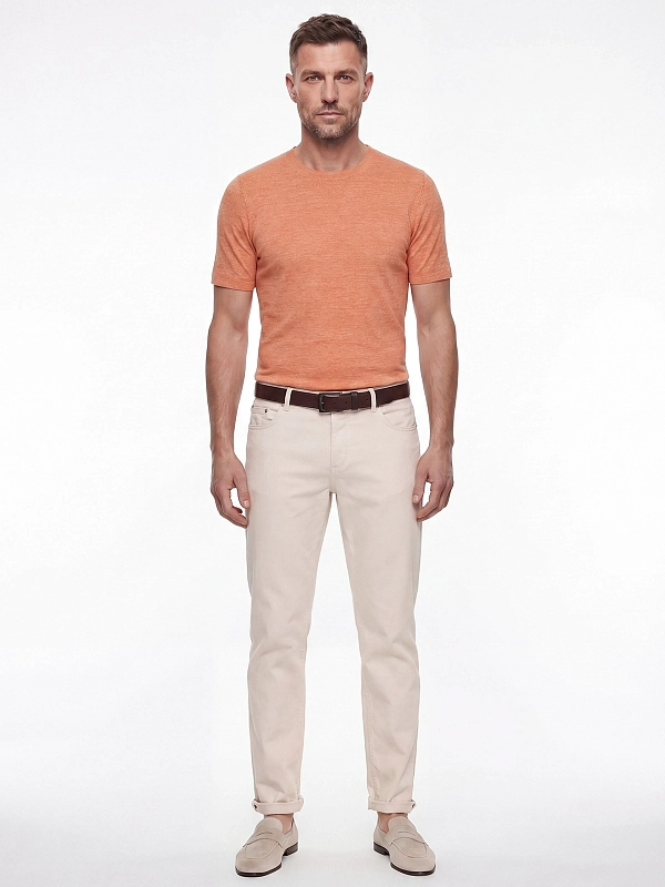 футболка Brunello Cucinelli M2L00340 цвет лососевый