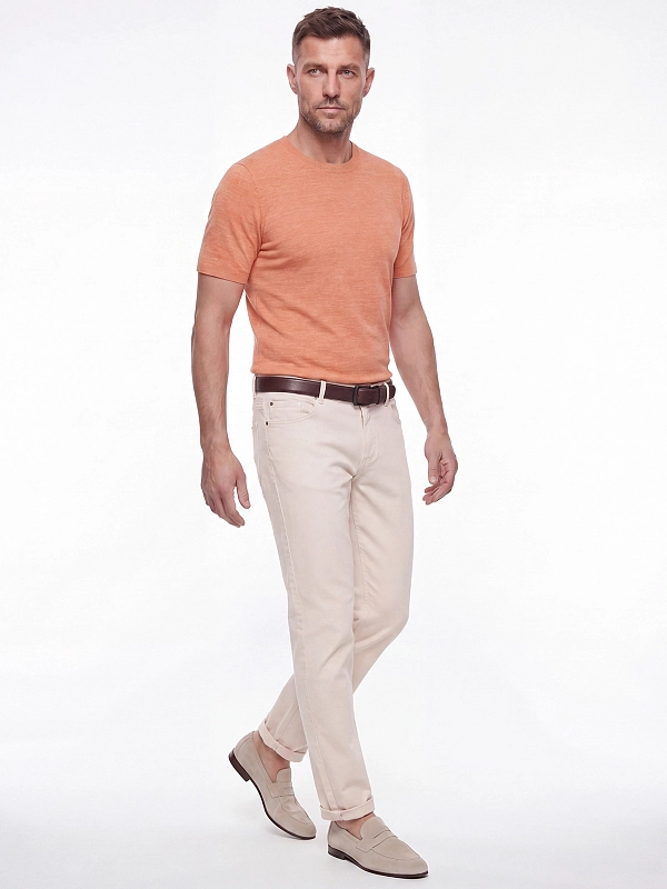 футболка Brunello Cucinelli M2L00340 цвет лососевый
