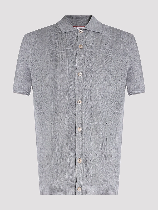 поло Brunello Cucinelli M2L707805 цвет светло-серый