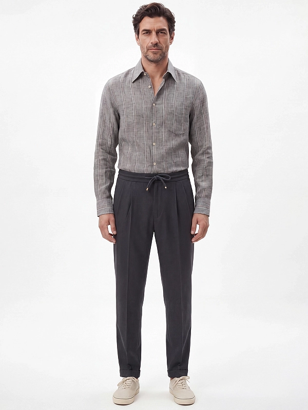 рубашка Brunello Cucinelli MA6900621 цвет серый