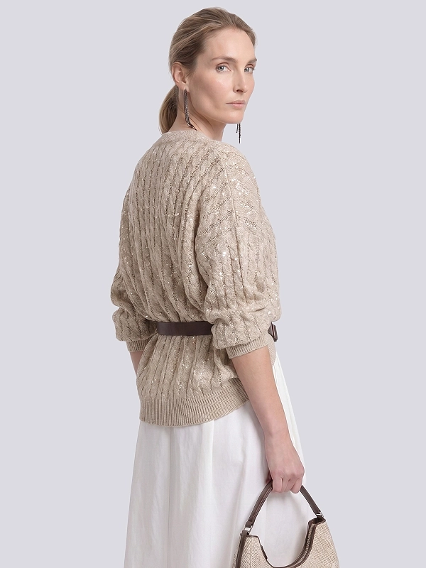 джемпер Brunello Cucinelli MCO559710 цвет бежевый
