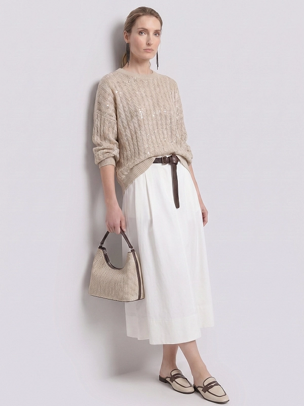 джемпер Brunello Cucinelli MCO559710 цвет бежевый
