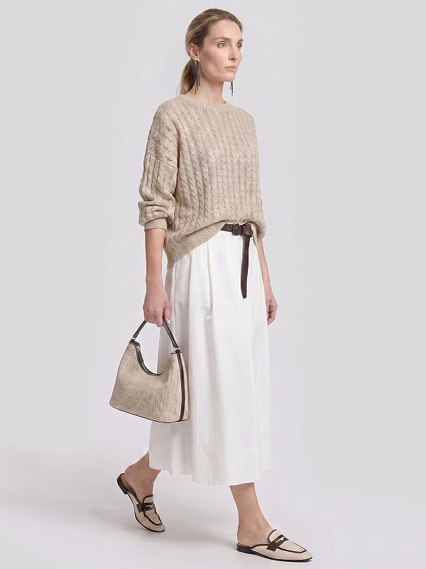 джемпер Brunello Cucinelli MCO559710 цвет бежевый