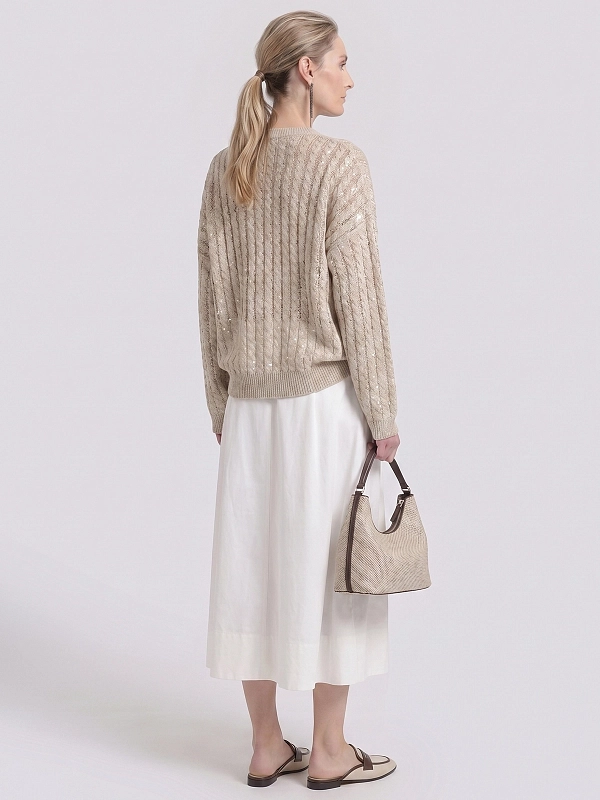 джемпер Brunello Cucinelli MCO559710 цвет бежевый