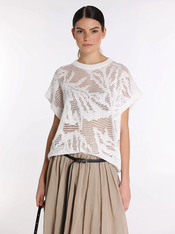 джемпер Brunello Cucinelli MDT771010 цвет белый