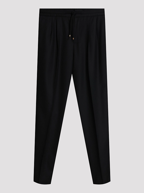 брюки на кулисе Brunello Cucinelli ME226E1710 цвет черный