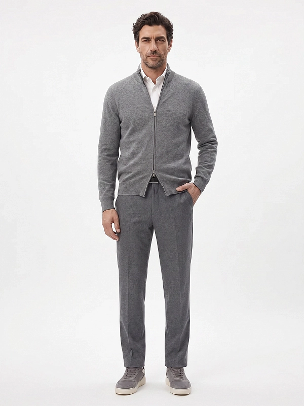брюки Brunello Cucinelli ME226H0680 цвет серый