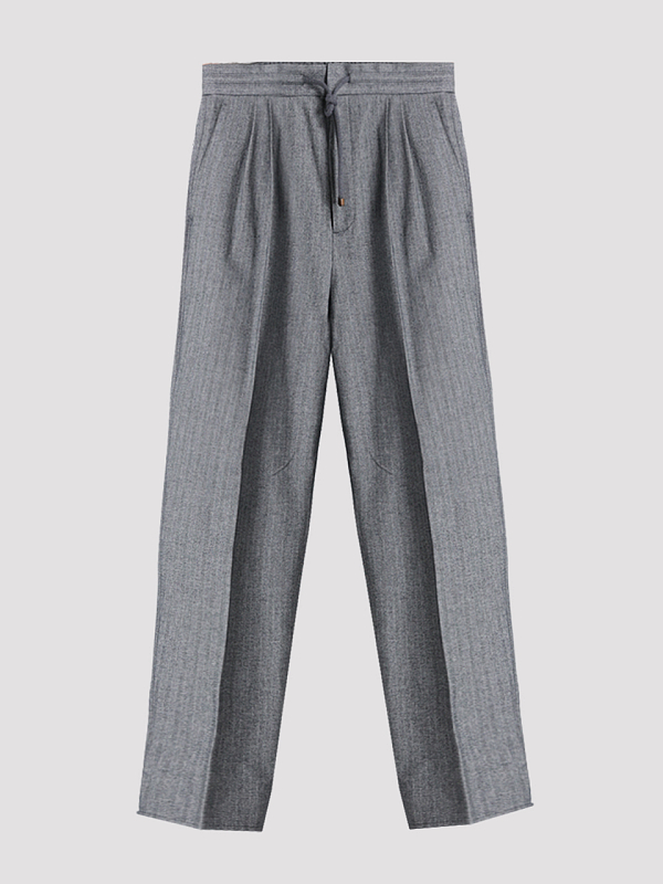 брюки на кулисе Brunello Cucinelli ME264E1710 цвет темно-серый