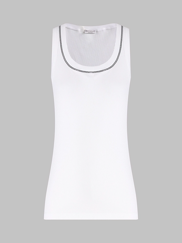 майка Brunello Cucinelli MG902BW710 цвет белый