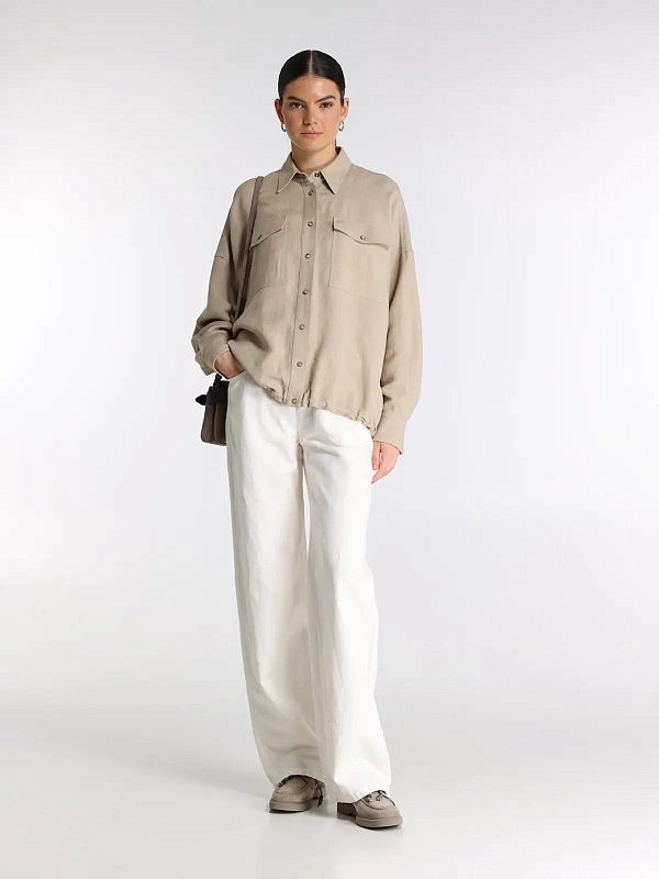 рубашка Brunello Cucinelli MH126NE416 цвет светло-бежевый