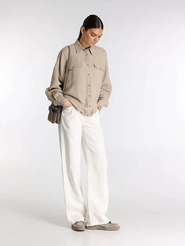 рубашка Brunello Cucinelli MH126NE416 цвет светло-бежевый