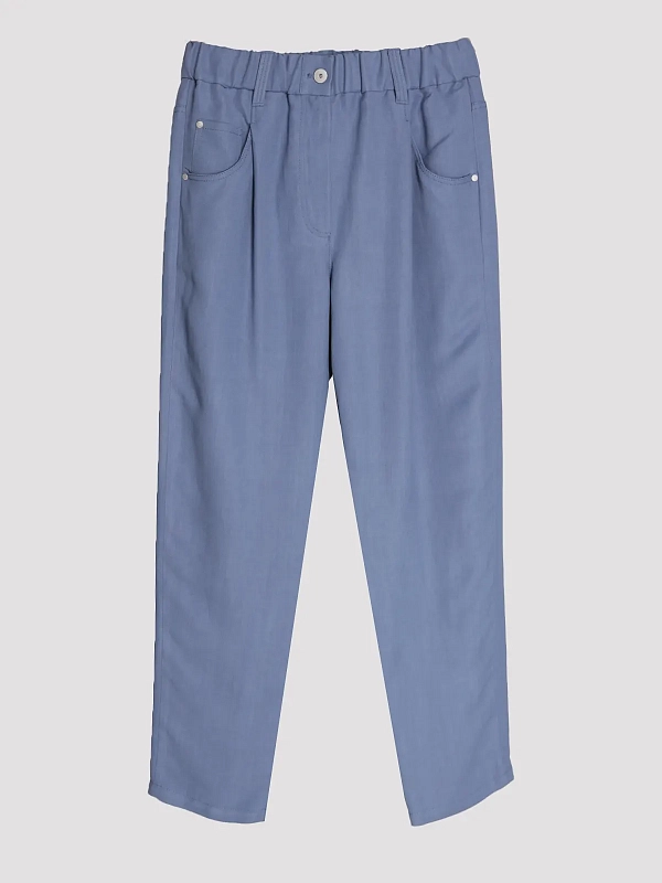 брюки Brunello Cucinelli MH126P9148 цвет голубой