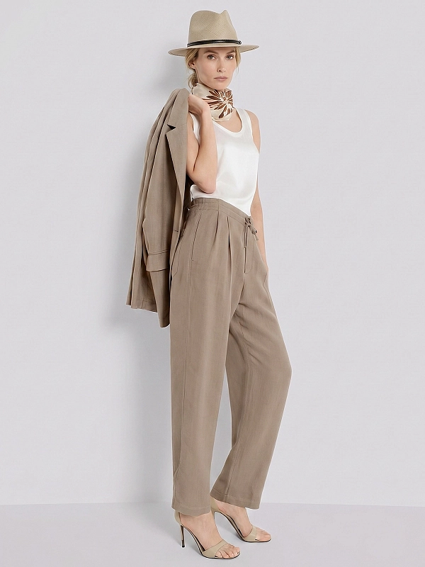 брюки Brunello Cucinelli MH126P9217 цвет бежевый