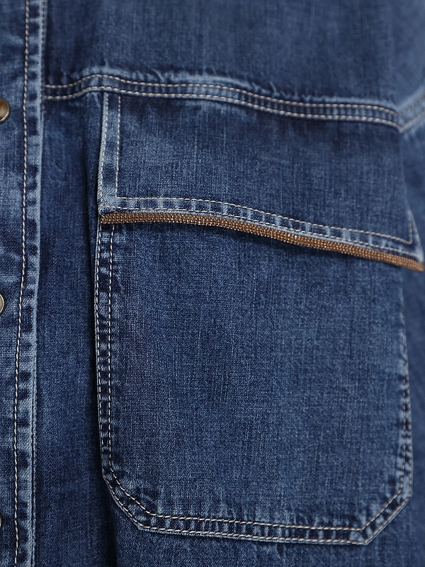 рубашка джинсовая Brunello Cucinelli MH192RB526 цвет синий