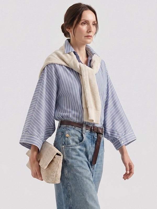 рубашка Brunello Cucinelli MH749MX716 цвет голубой