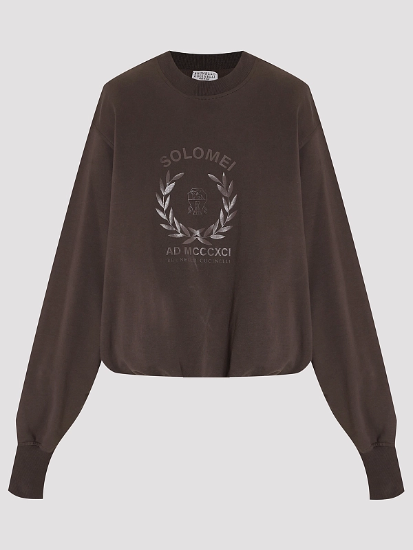 толстовка Brunello Cucinelli MH827HZ500 цвет коричневый