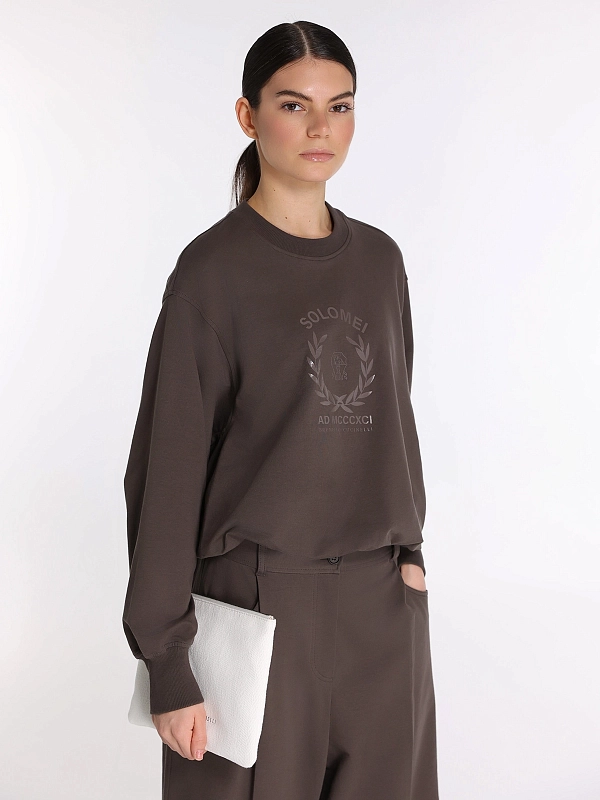 толстовка Brunello Cucinelli MH827HZ500 цвет коричневый