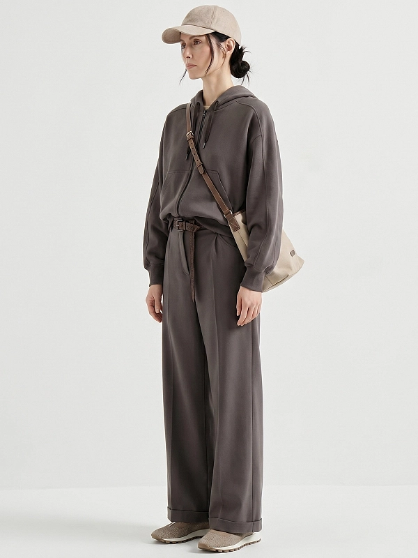 толстовка спортивная Brunello Cucinelli MH827HZ506 цвет коричневый