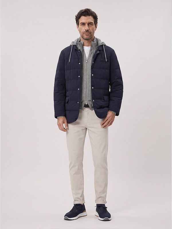 пуховик Brunello Cucinelli MM4037336G цвет синий