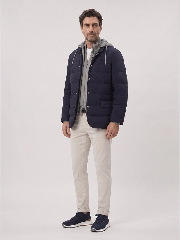 пуховик Brunello Cucinelli MM4037336G цвет синий