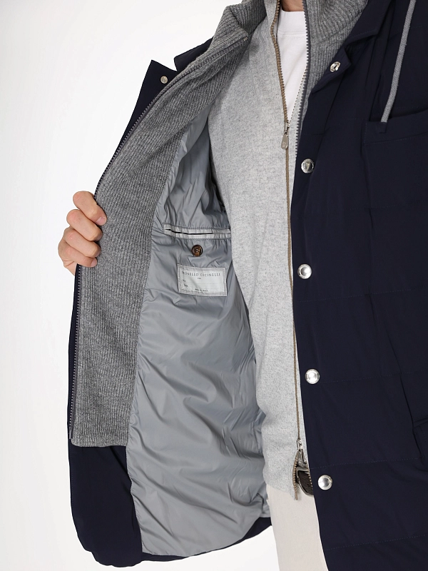 пуховик Brunello Cucinelli MM4037336G цвет синий